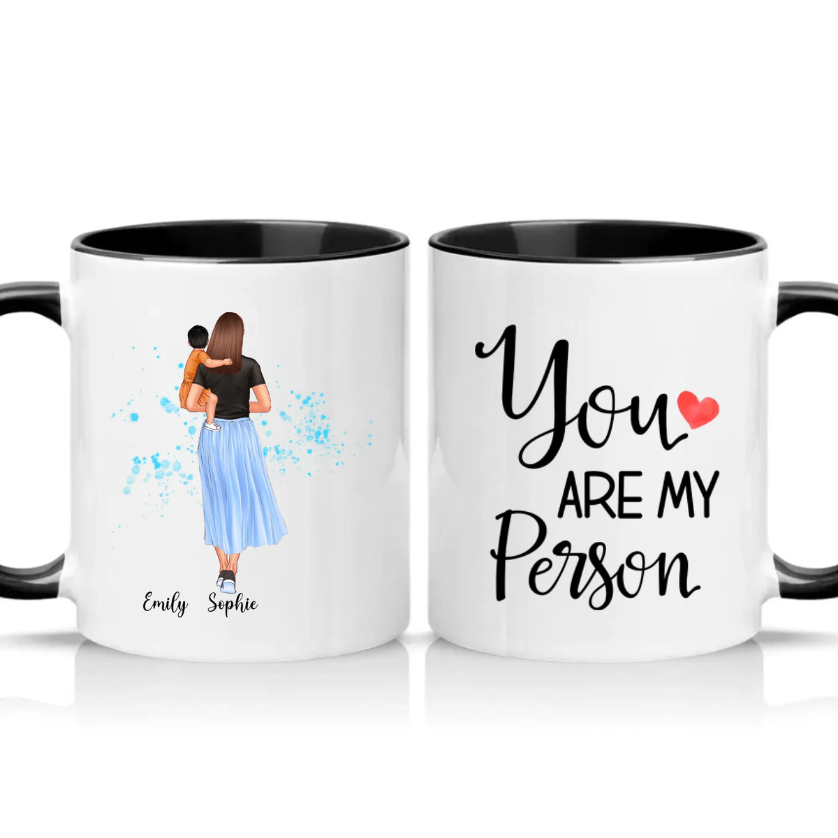 Two Tone 11oz Mug Black