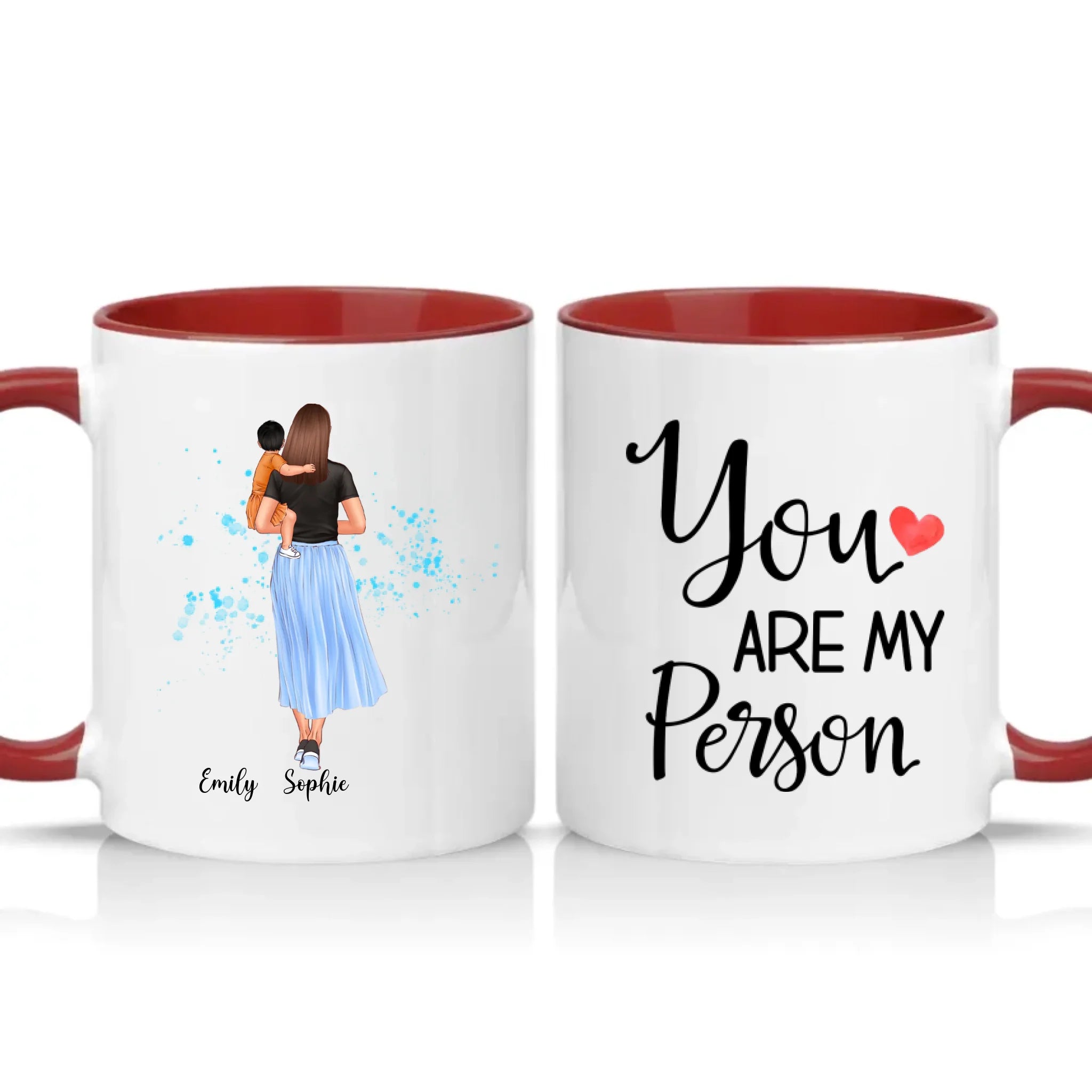 Two Tone 11oz Mug Burgundy
