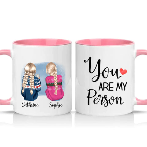 Two Tone 11oz Mug Pink