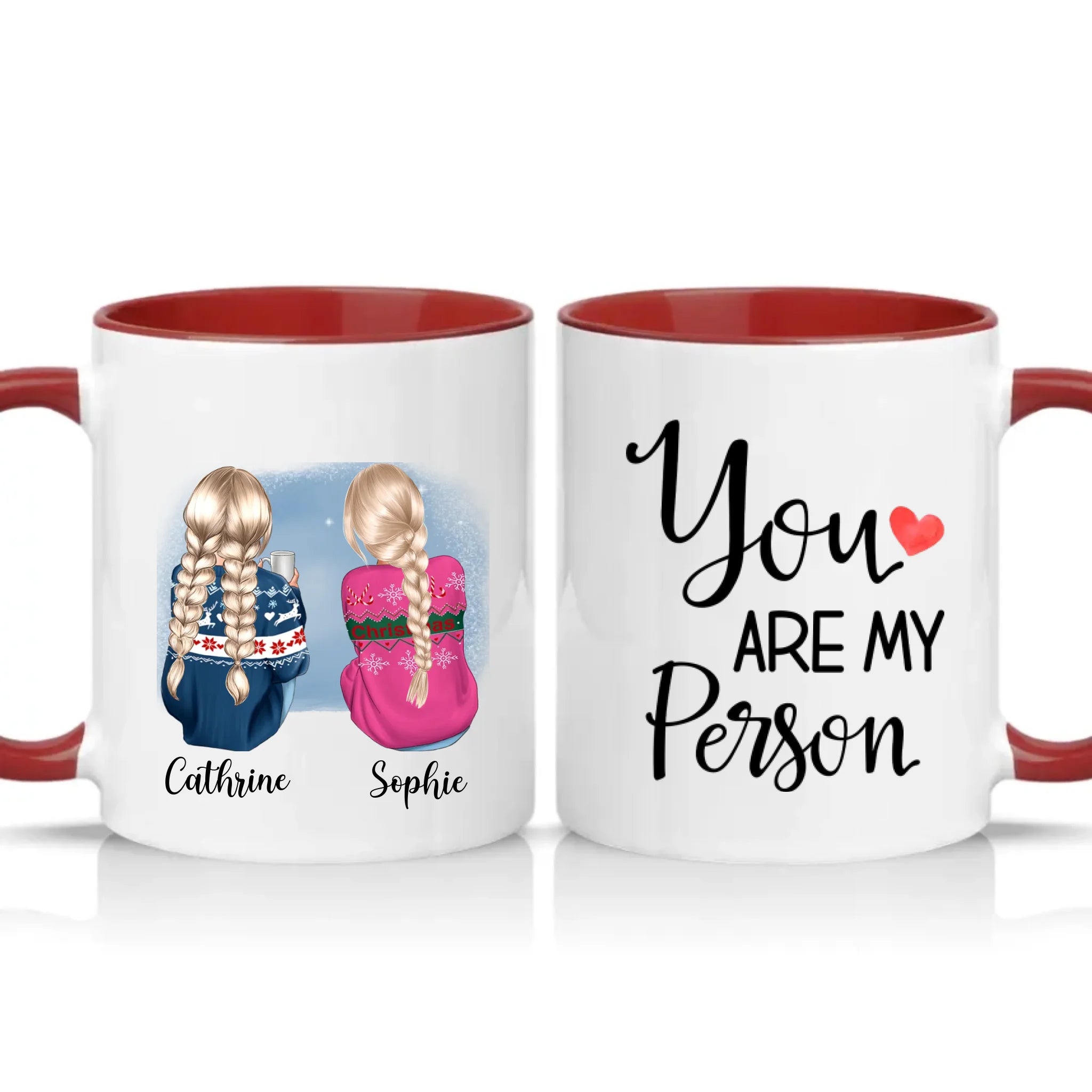 Two Tone 11oz Mug Burgundy