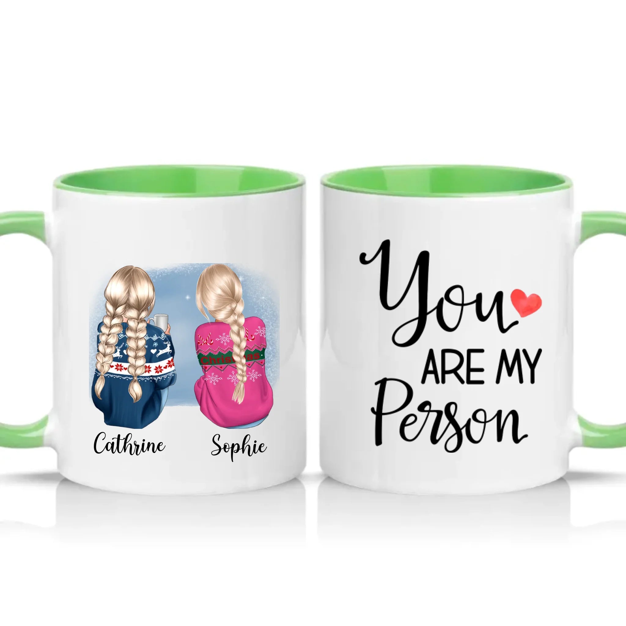 Two Tone 11oz Mug Green