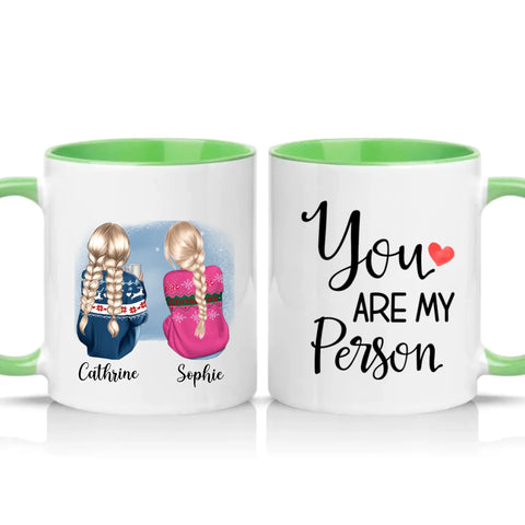 Two Tone 11oz Mug Green