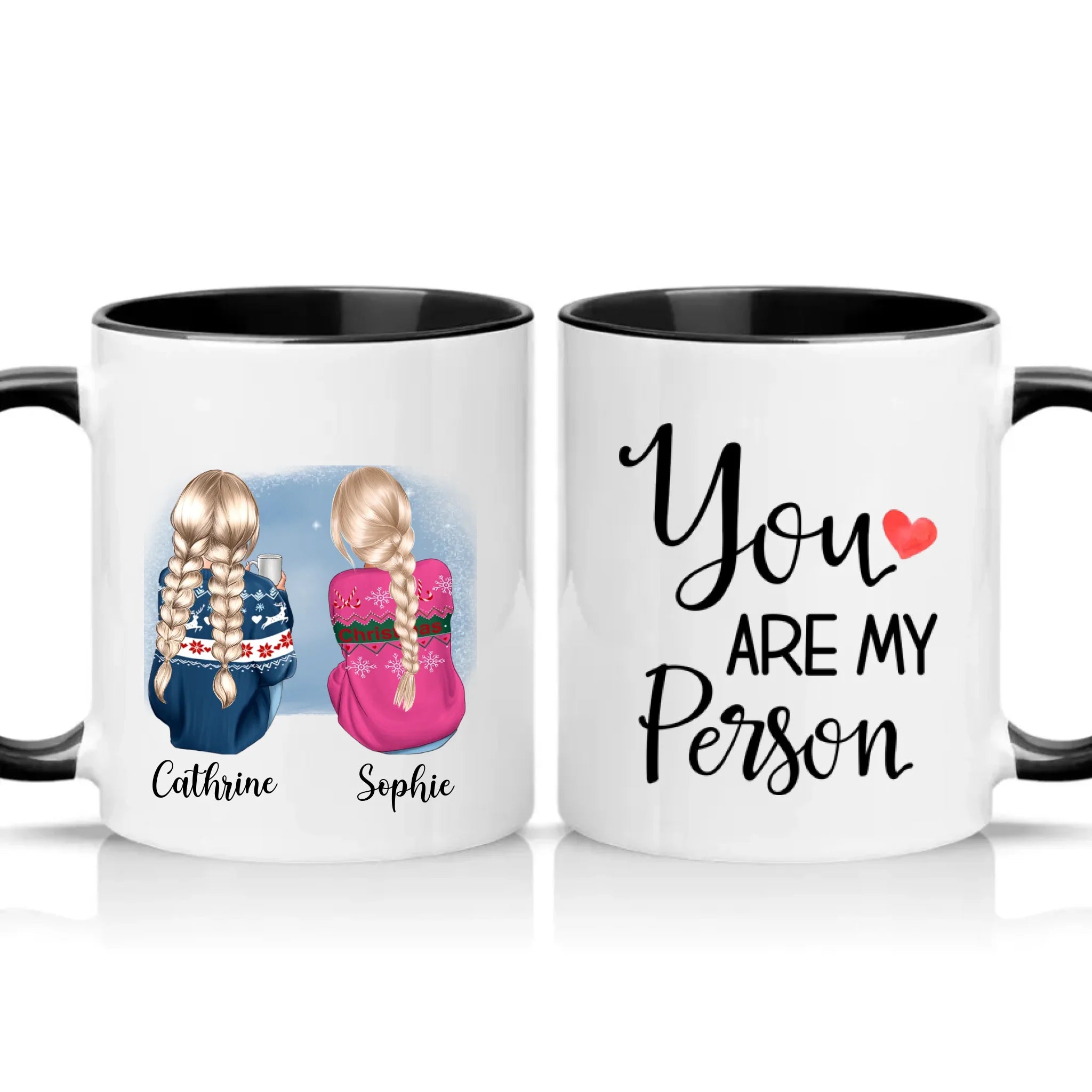 Two Tone 11oz Mug Black