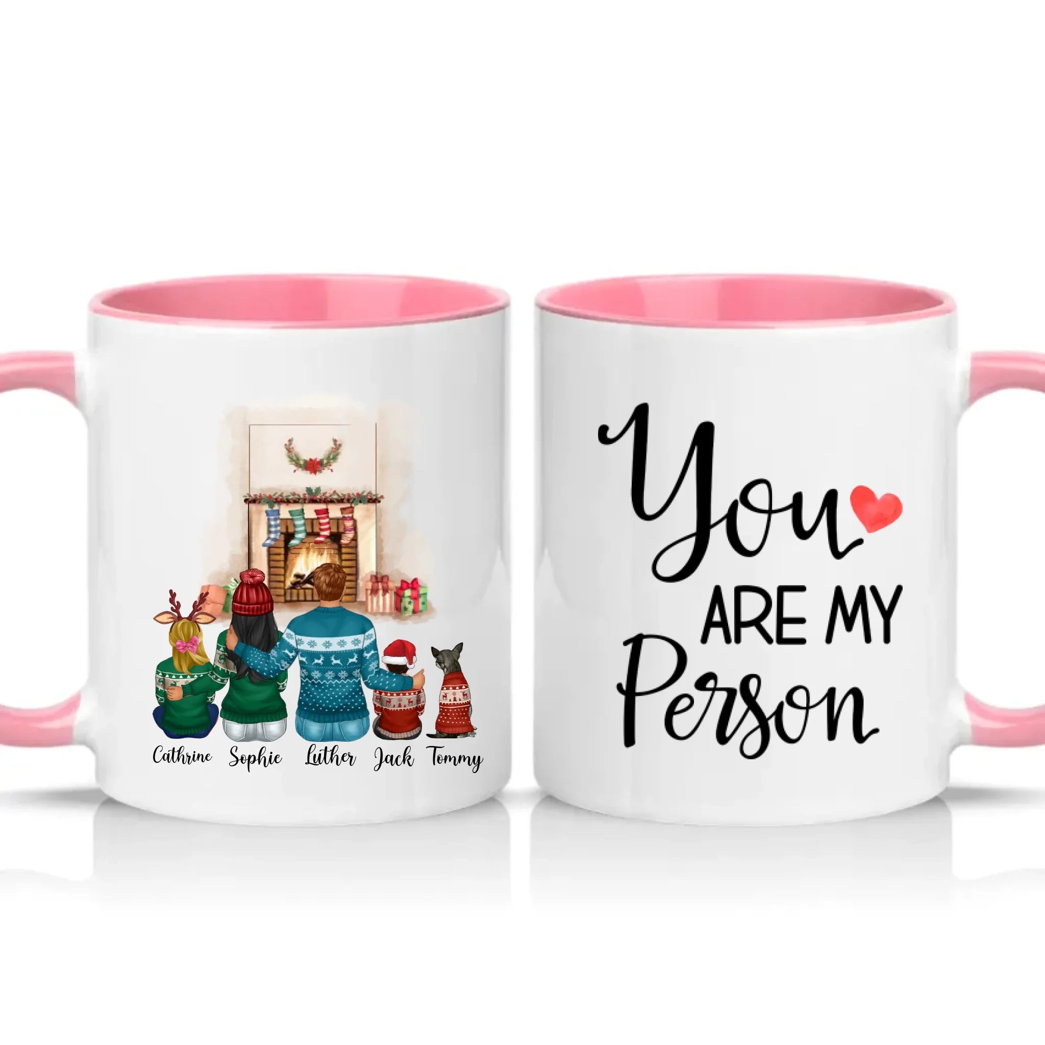 Two Tone 11oz Mug Pink