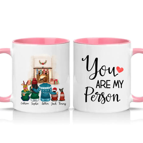 Two Tone 11oz Mug Pink