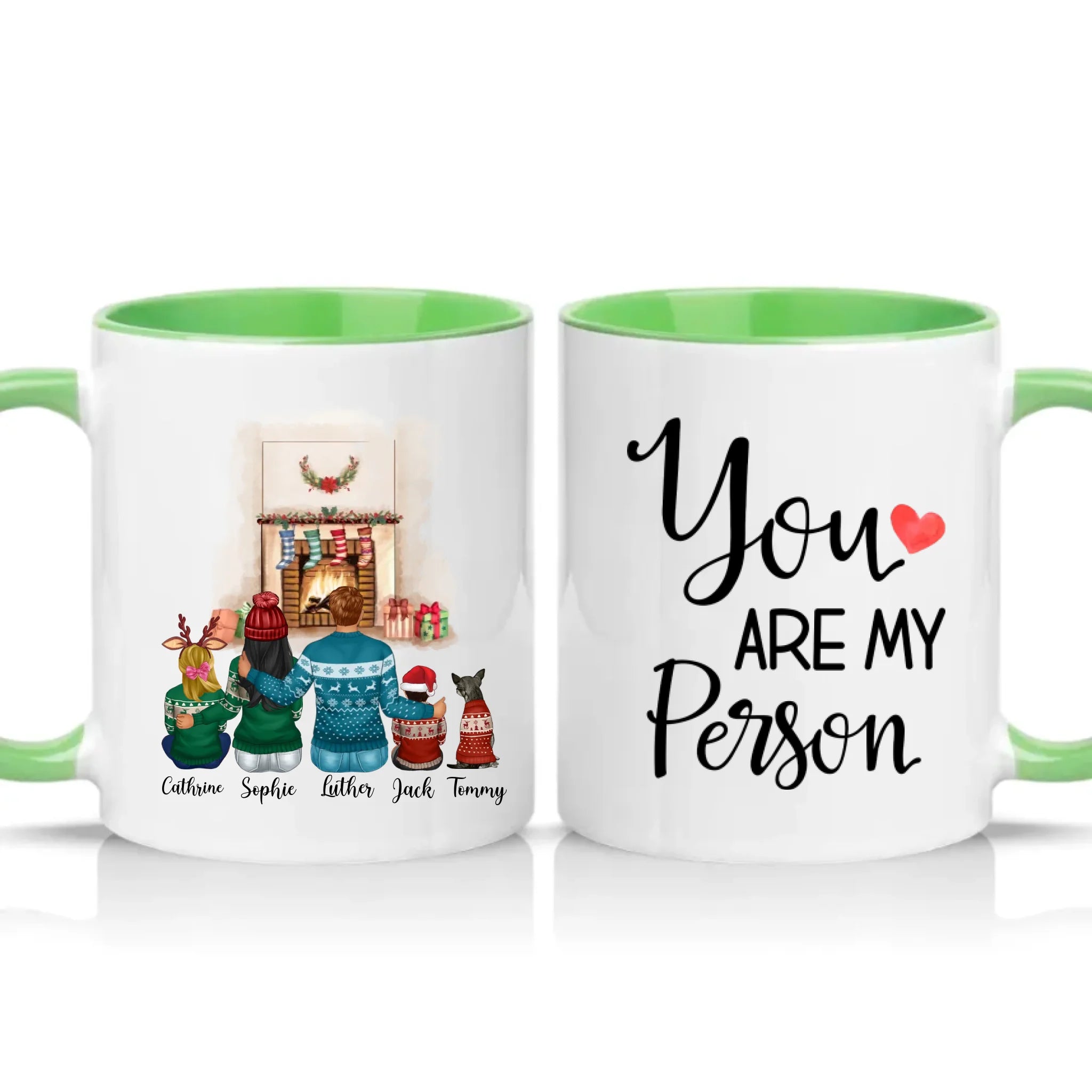 Two Tone 11oz Mug Green