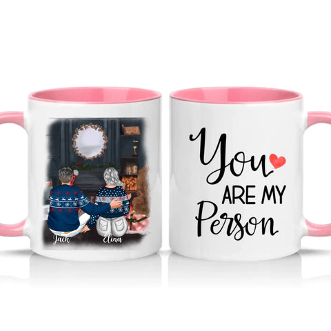 Two Tone 11oz Mug Pink