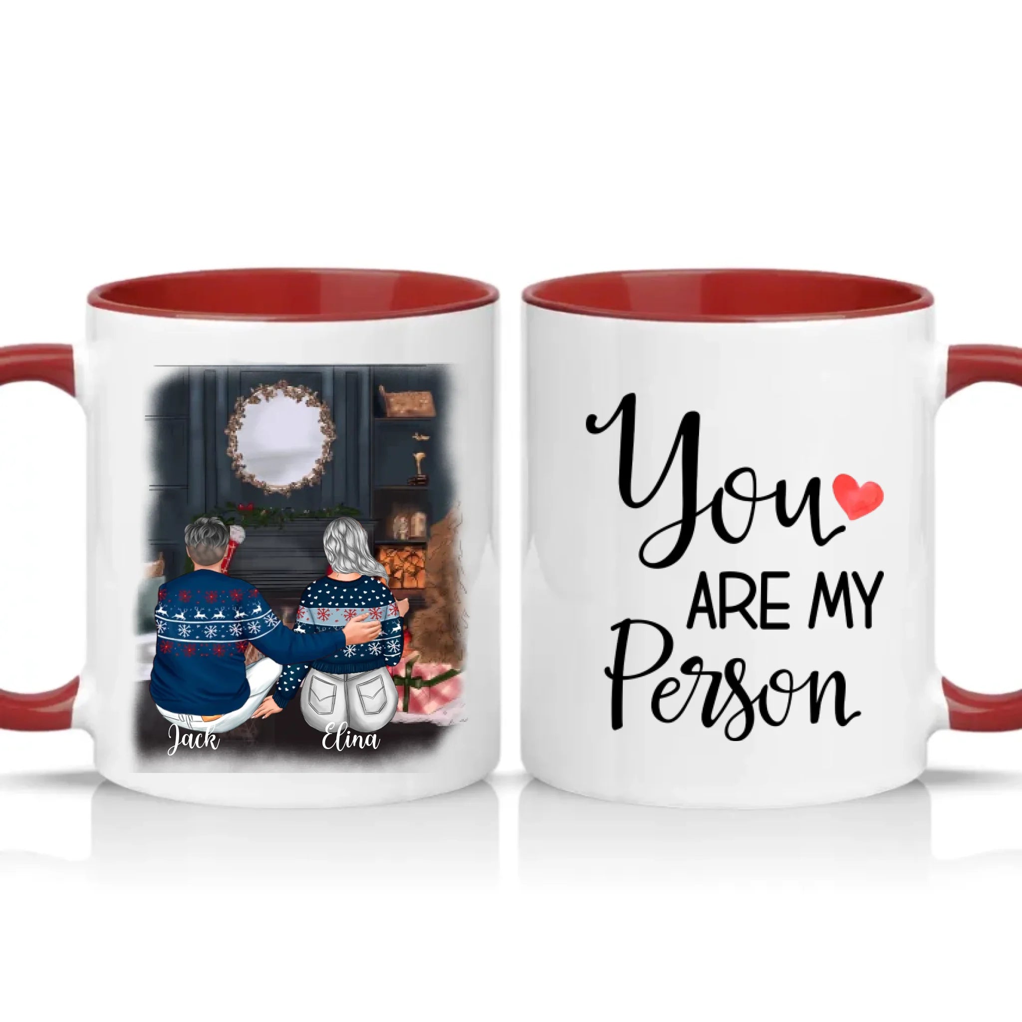 Two Tone 11oz Mug Burgundy