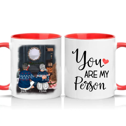 Two Tone 11oz Mug Red