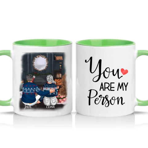 Two Tone 11oz Mug Green