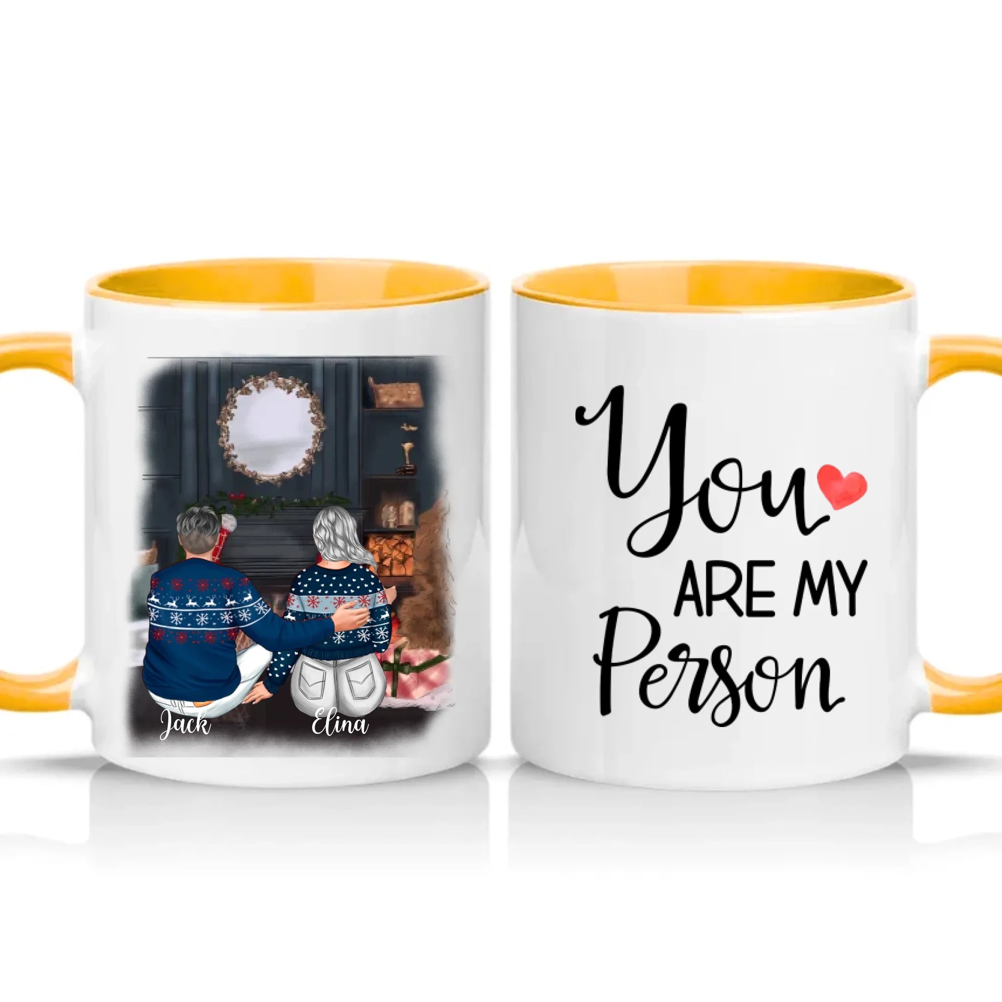 Two Tone 11oz Mug Golden Yellow