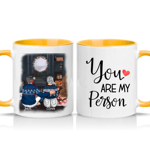 Two Tone 11oz Mug Golden Yellow