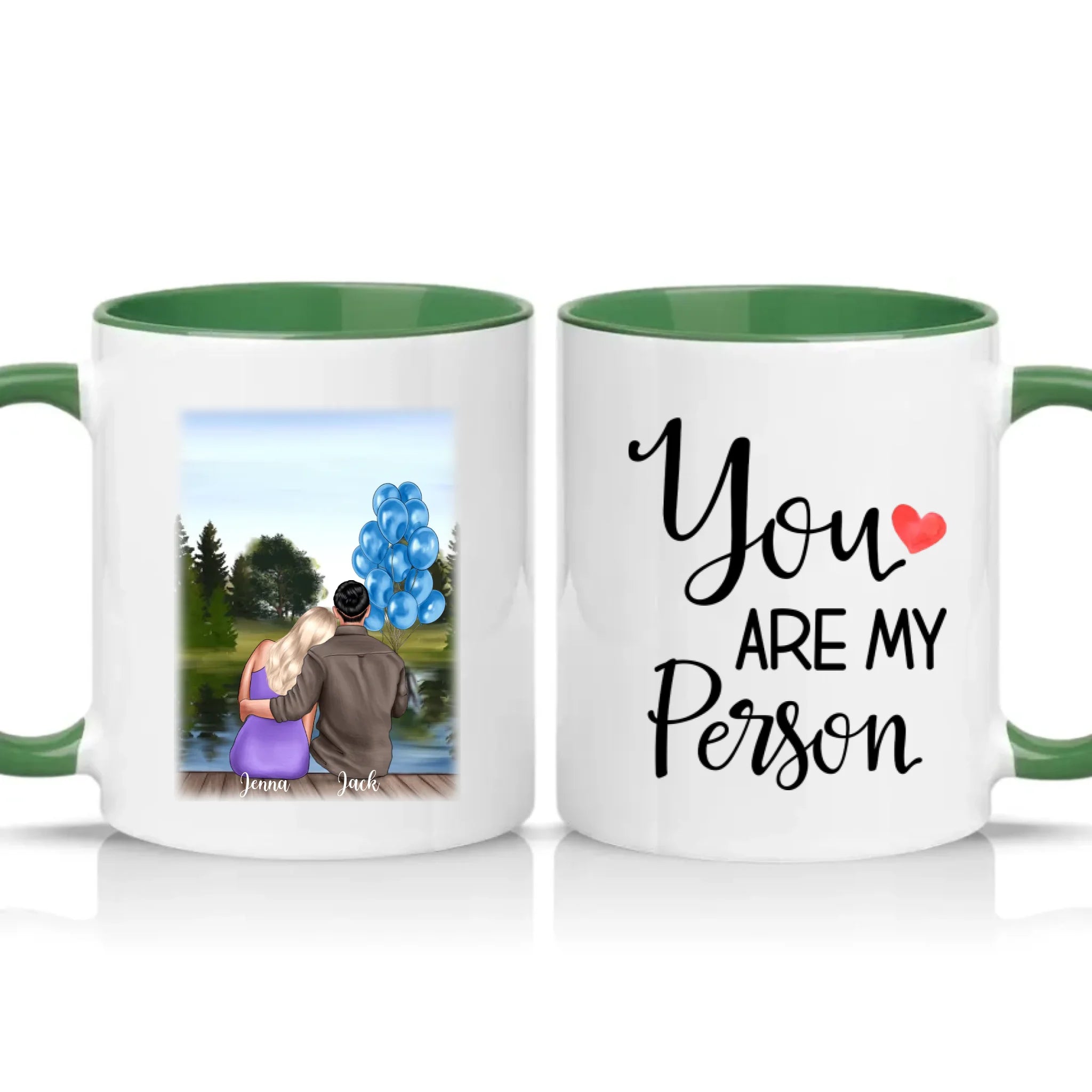 Two Tone 11oz Mug Racing Green