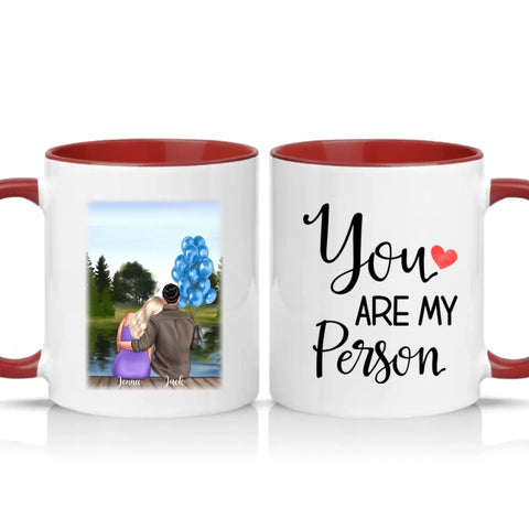 Two Tone 11oz Mug Burgundy