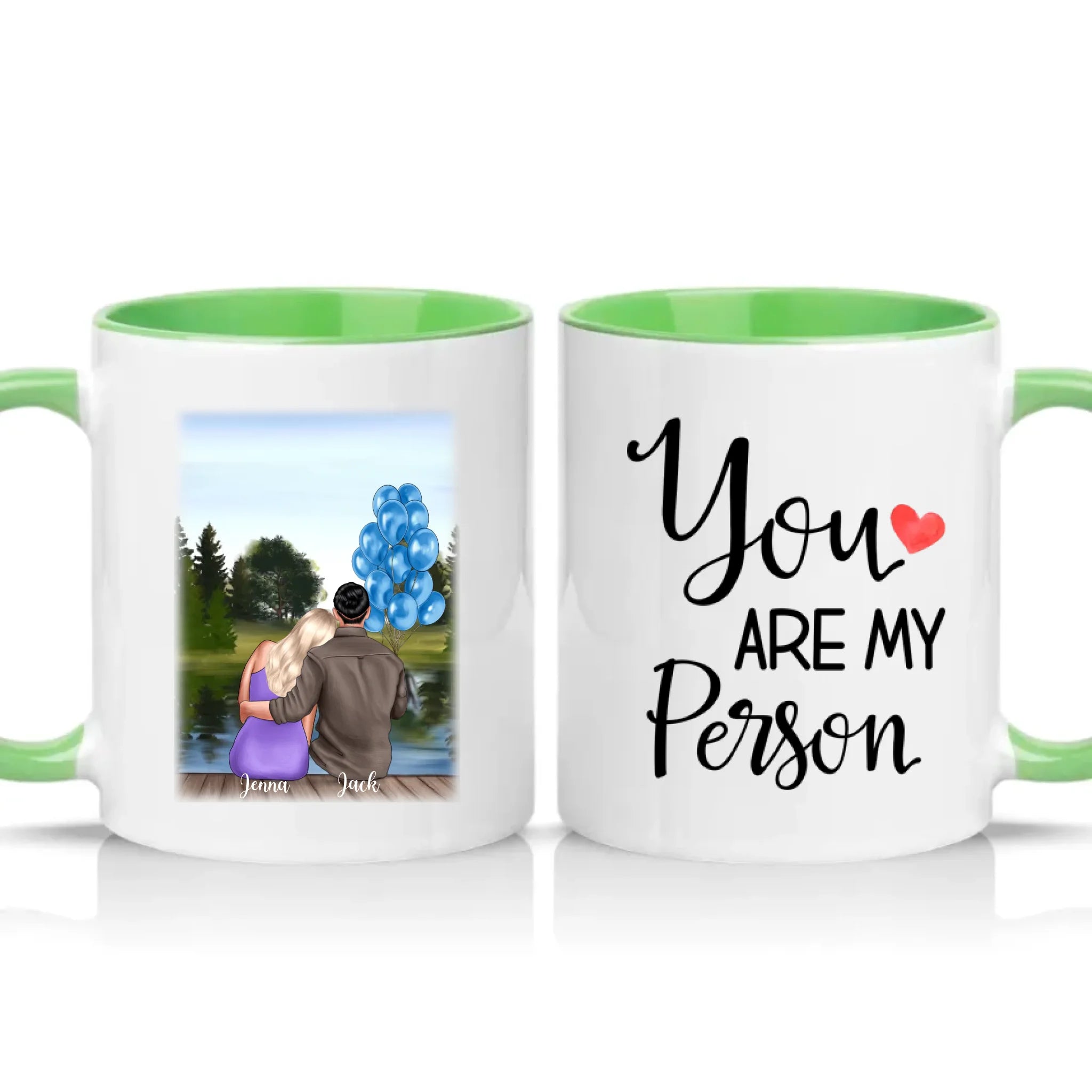 Two Tone 11oz Mug Green