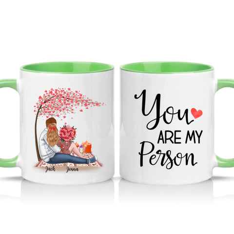 Two Tone 11oz Mug Green