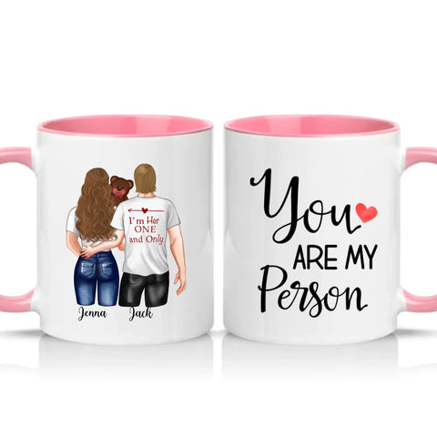 Two Tone 11oz Mug Pink