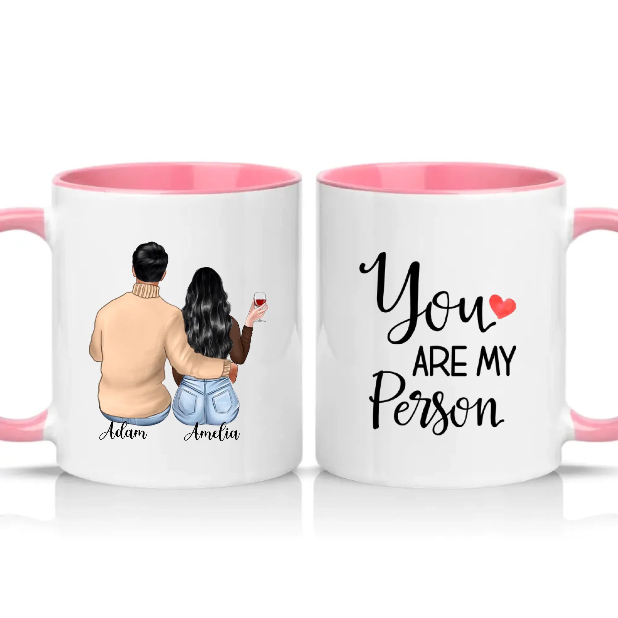 Two Tone 11oz Mug Pink