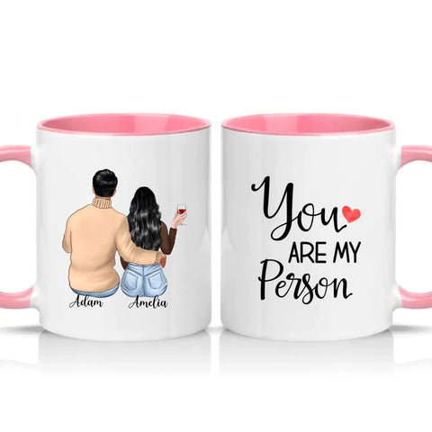 Two Tone 11oz Mug Pink