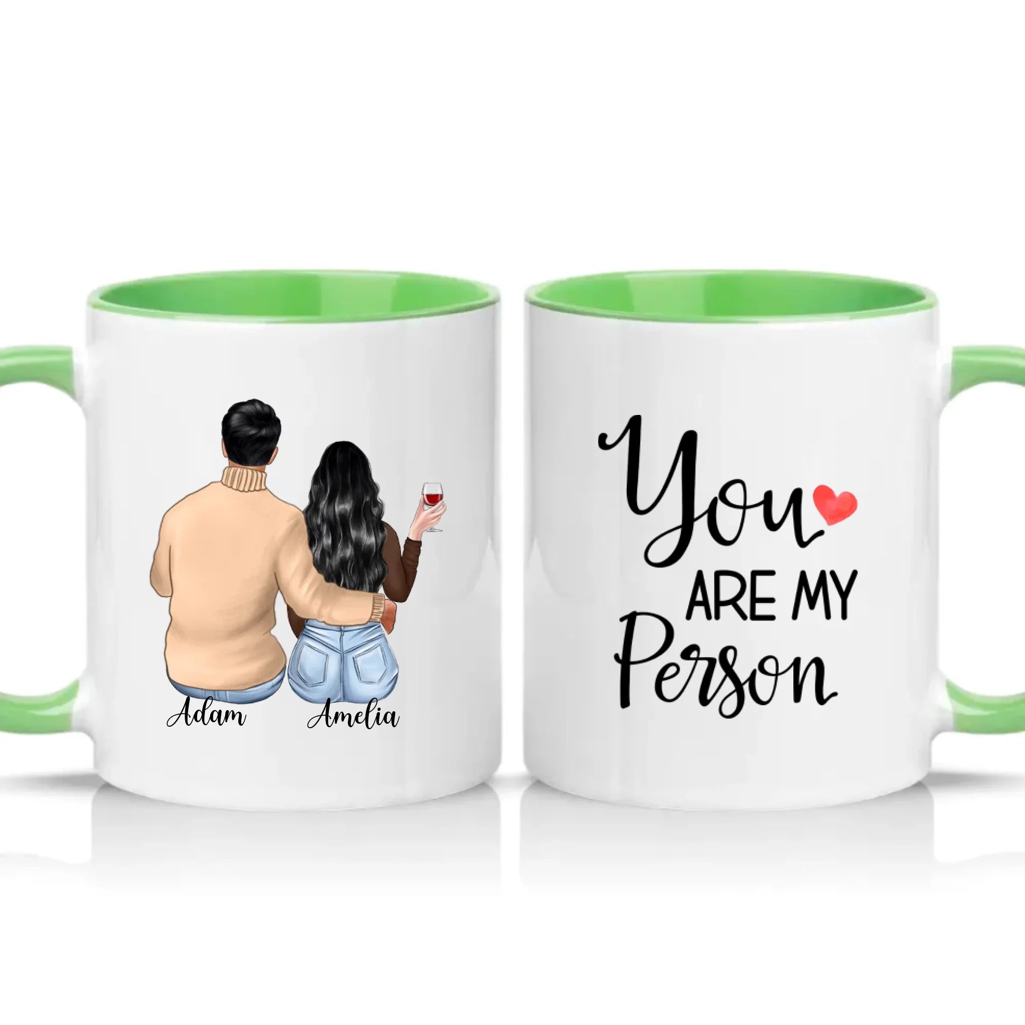 Two Tone 11oz Mug Green