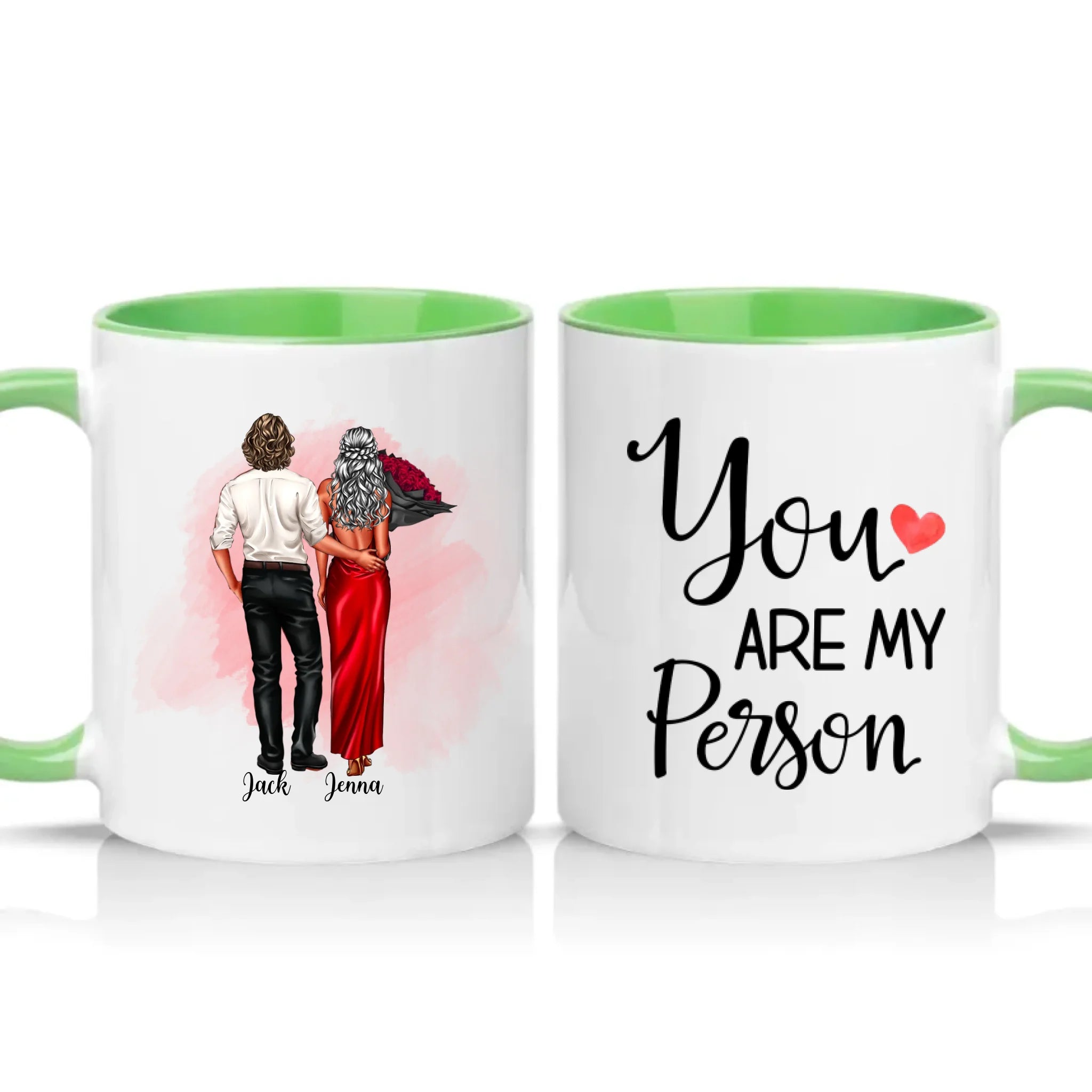 Two Tone 11oz Mug Green