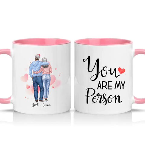 Two Tone 11oz Mug Pink