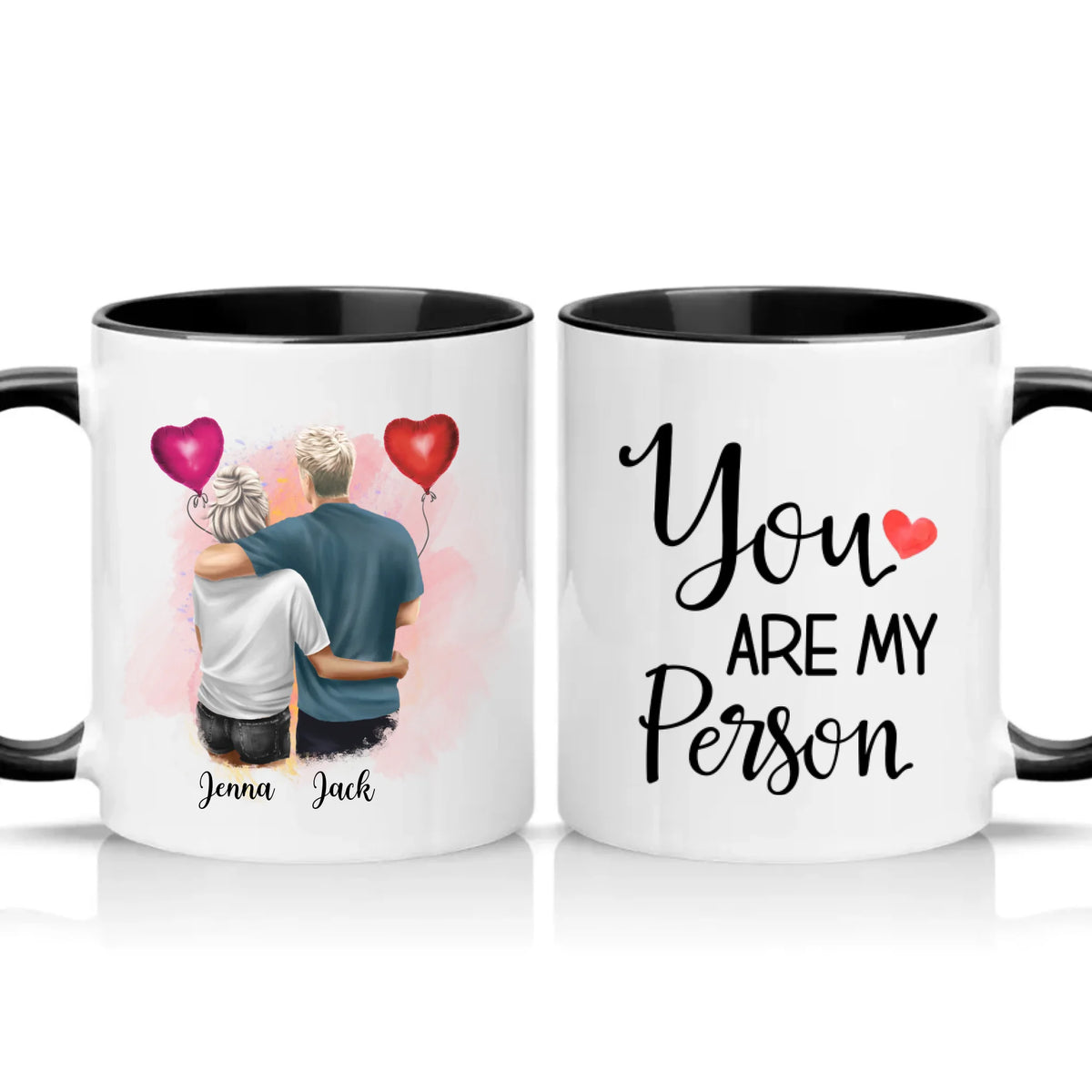 Two Tone 11oz Mug Black