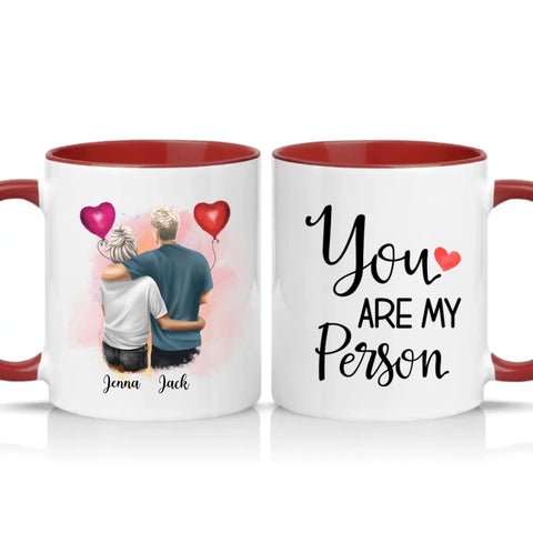 Two Tone 11oz Mug Burgundy