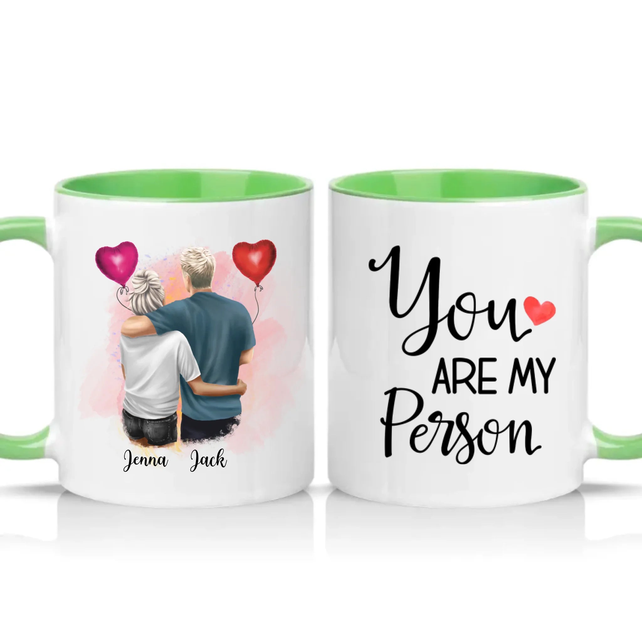 Two Tone 11oz Mug Green