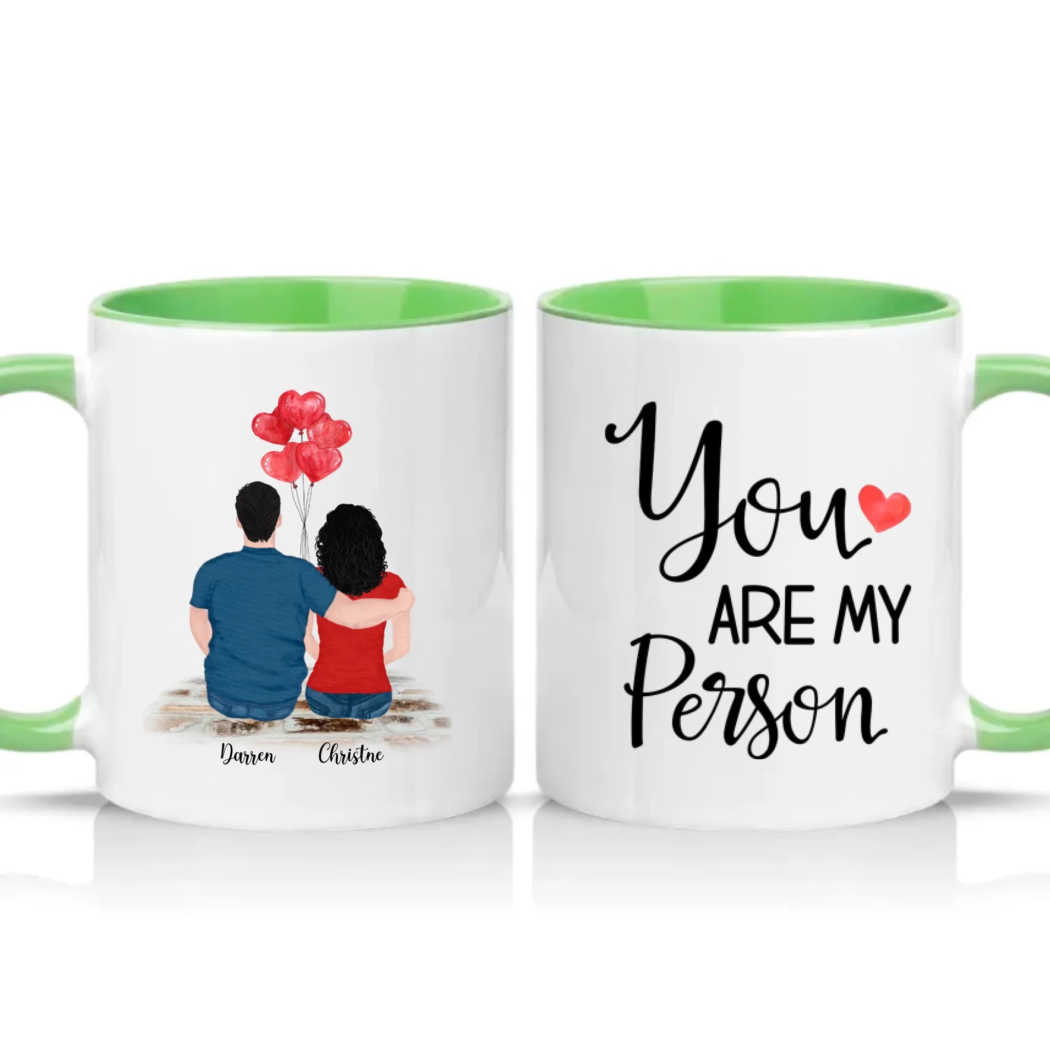 Two Tone 11oz Mug Green