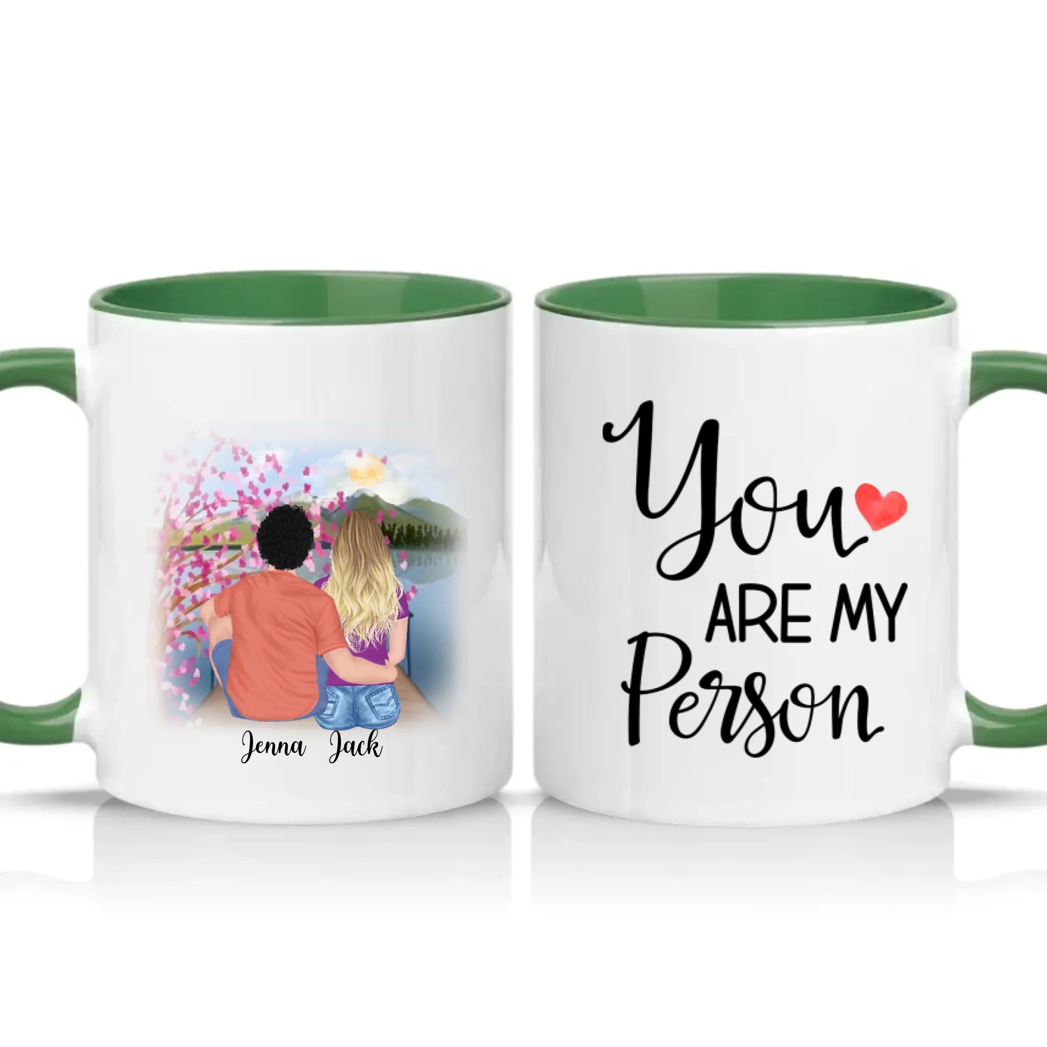 Two Tone 11oz Mug Racing Green