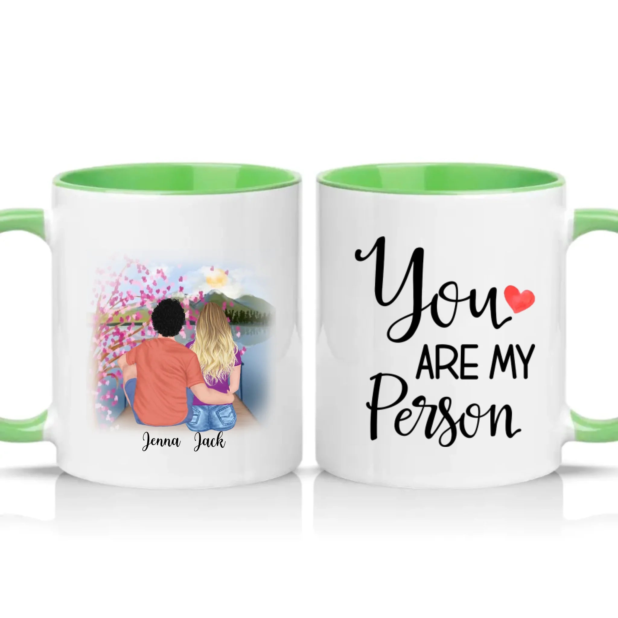 Two Tone 11oz Mug Green