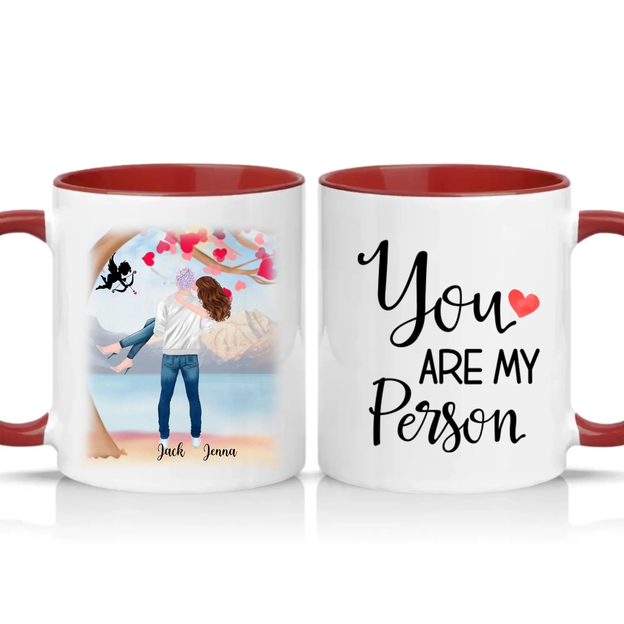 Two Tone 11oz Mug Burgundy