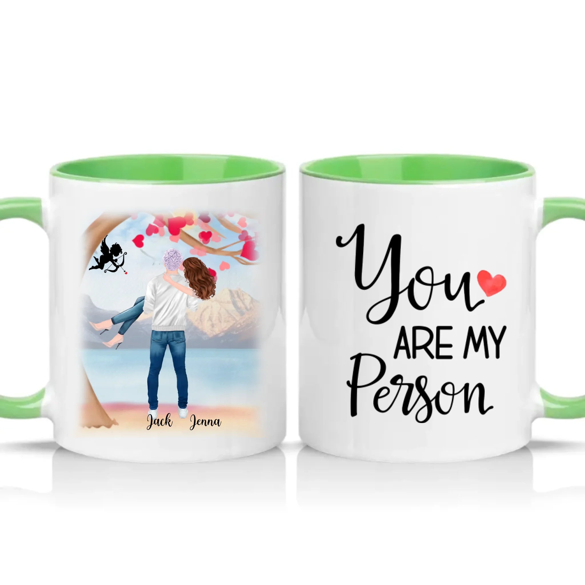 Two Tone 11oz Mug Green