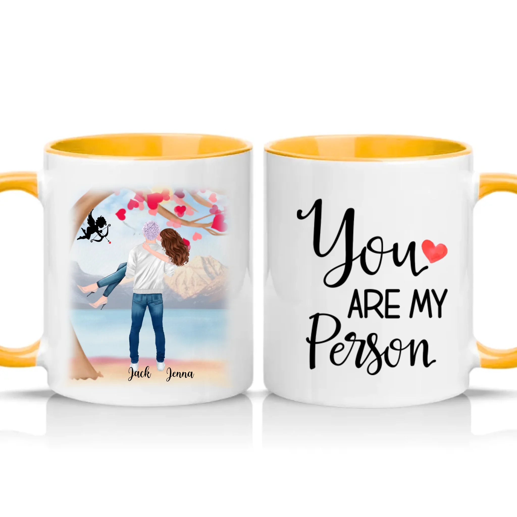 Two Tone 11oz Mug Golden Yellow