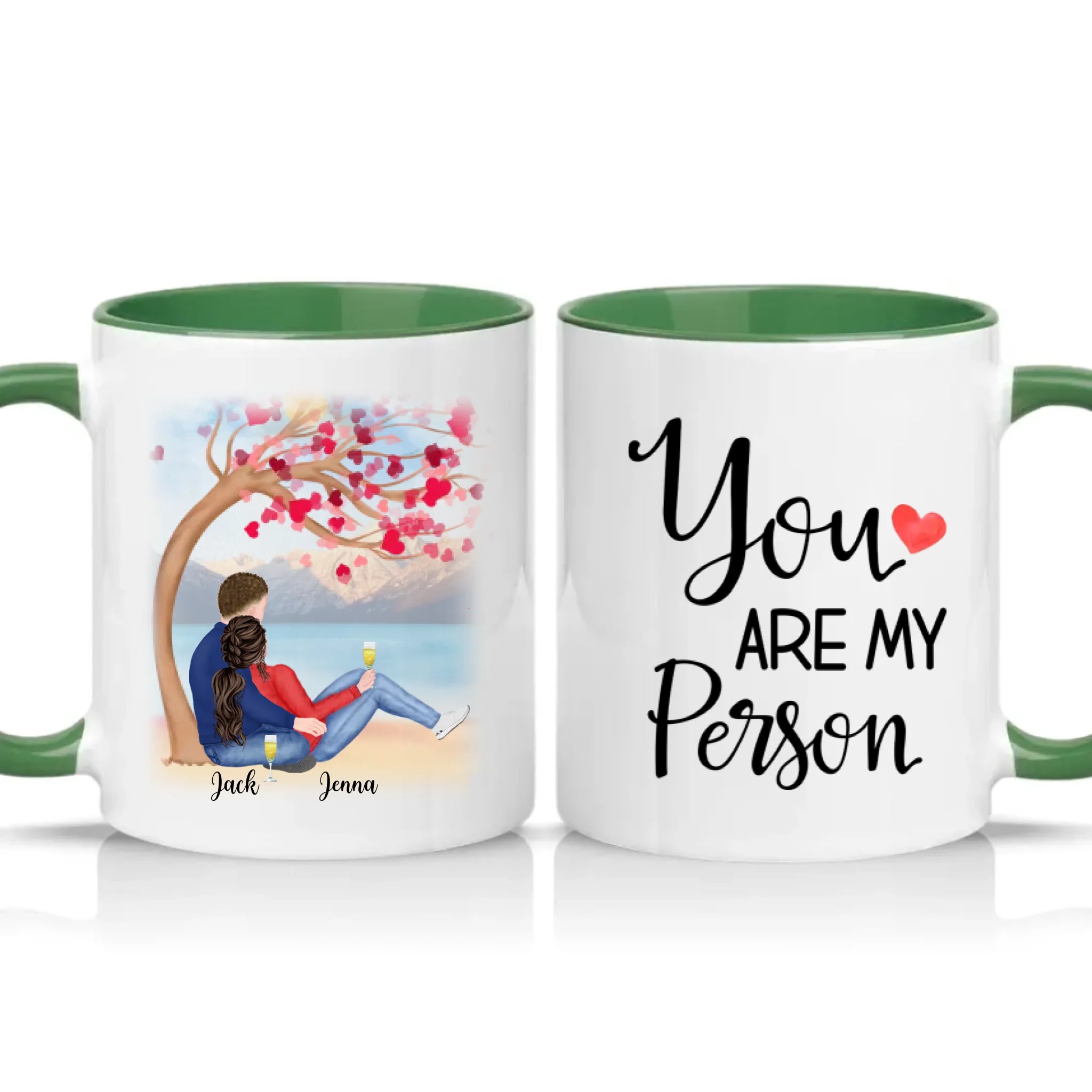 Two Tone 11oz Mug Racing Green