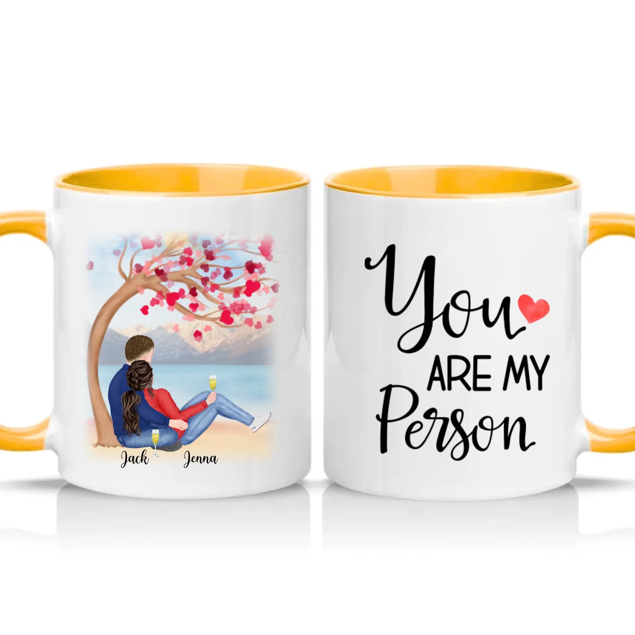 Two Tone 11oz Mug Golden Yellow