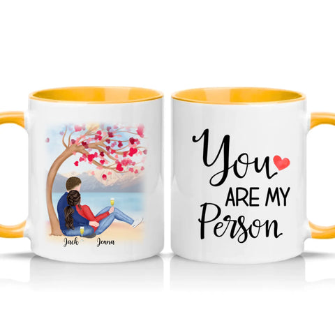 Two Tone 11oz Mug Golden Yellow