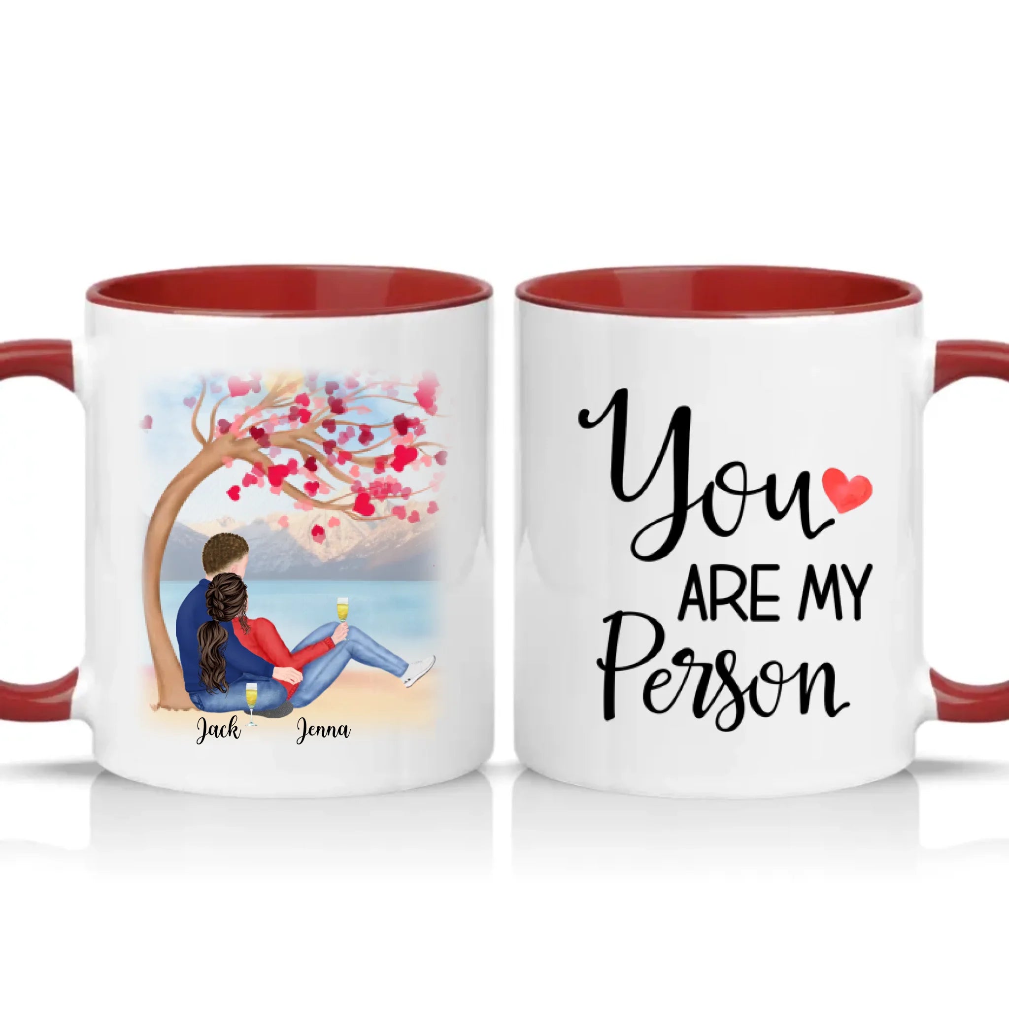 Two Tone 11oz Mug Burgundy