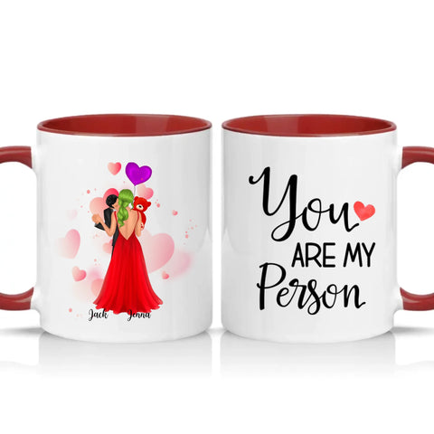 Two Tone 11oz Mug Burgundy