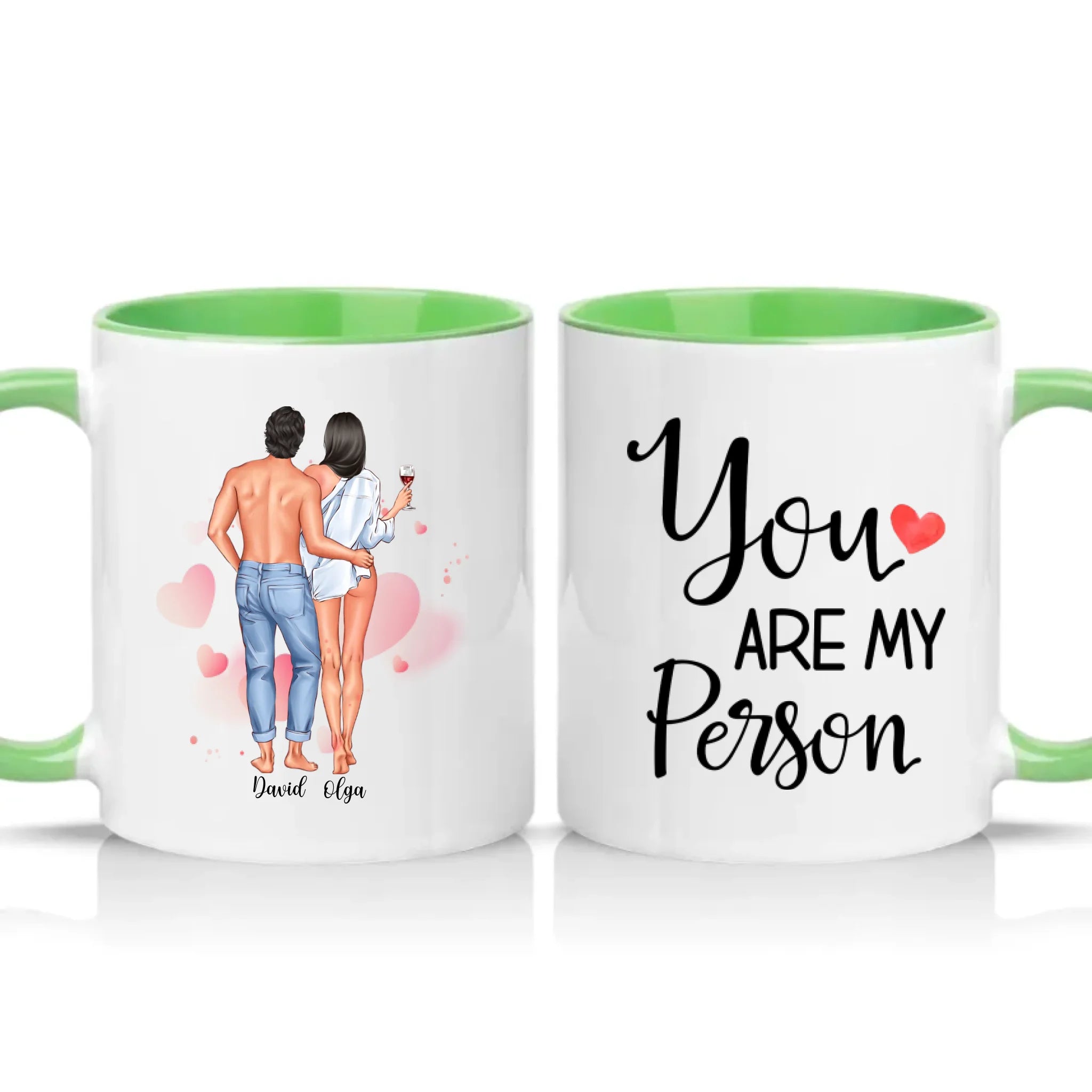 Two Tone 11oz Mug Green
