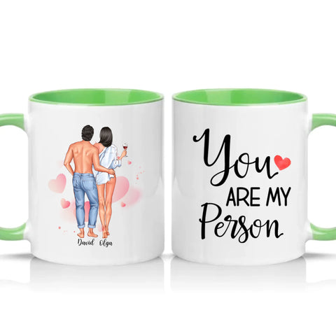 Two Tone 11oz Mug Green