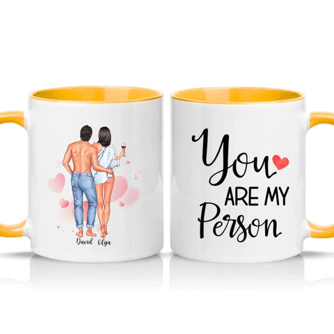 Two Tone 11oz Mug Golden Yellow