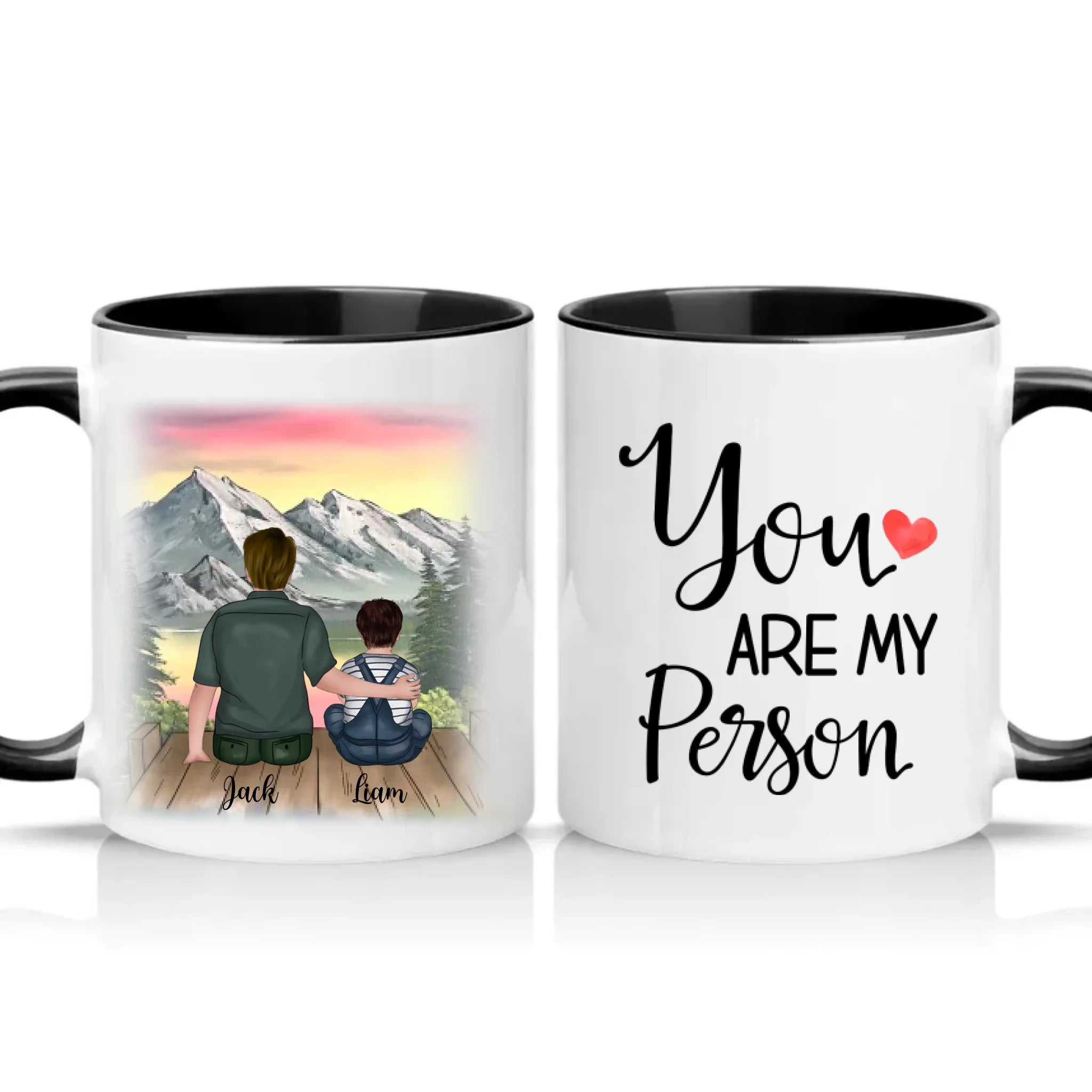 Two Tone 11oz Mug Black