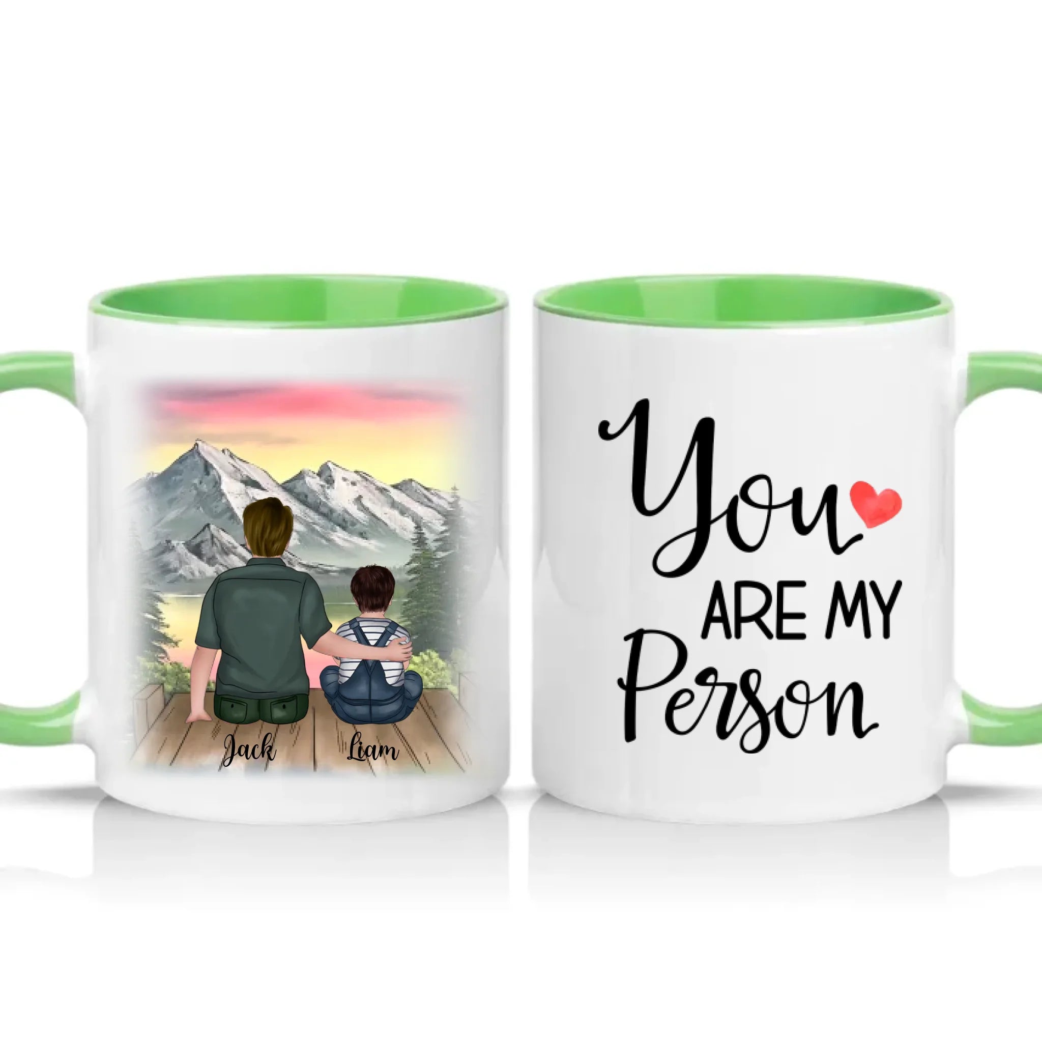 Two Tone 11oz Mug Green