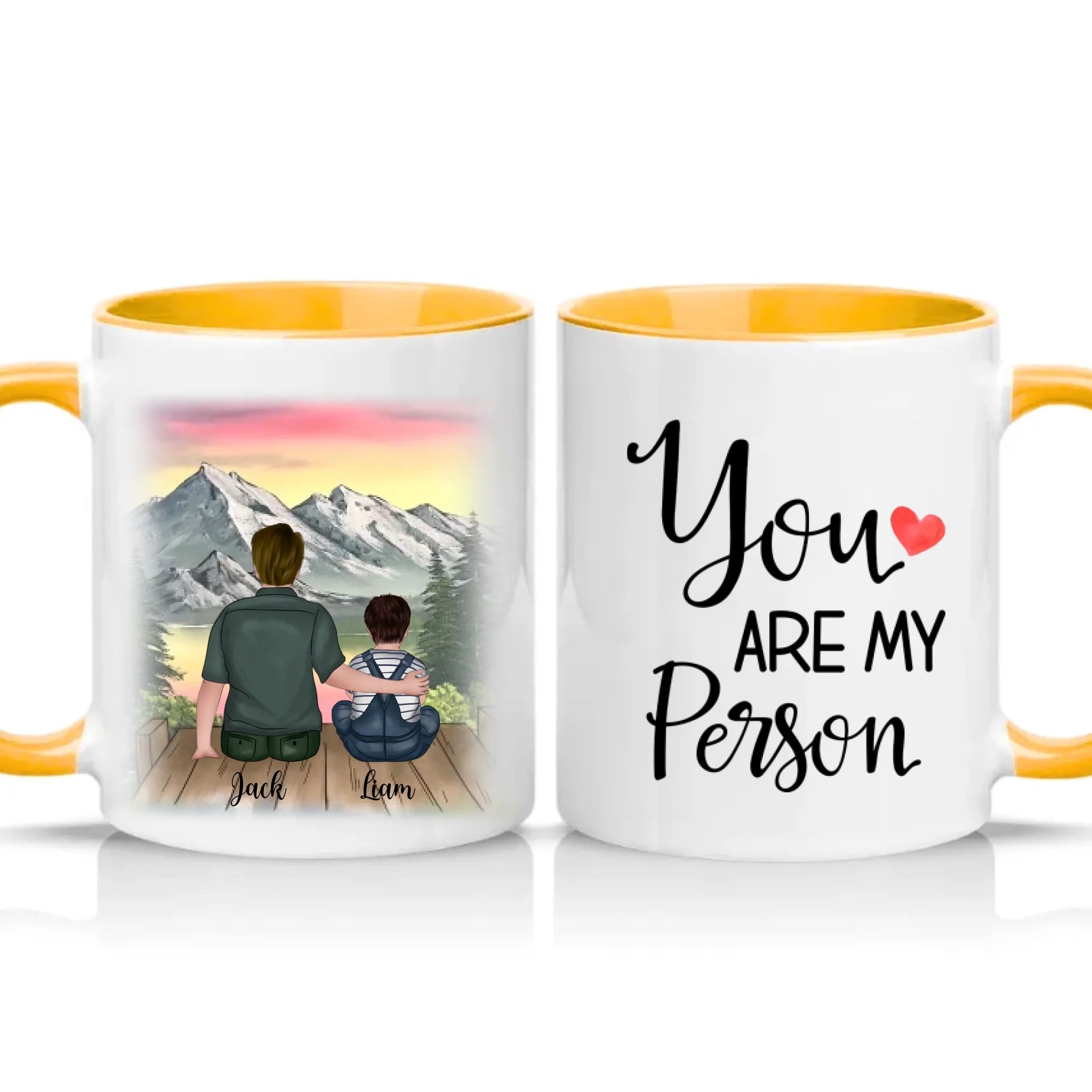 Two Tone 11oz Mug Golden Yellow