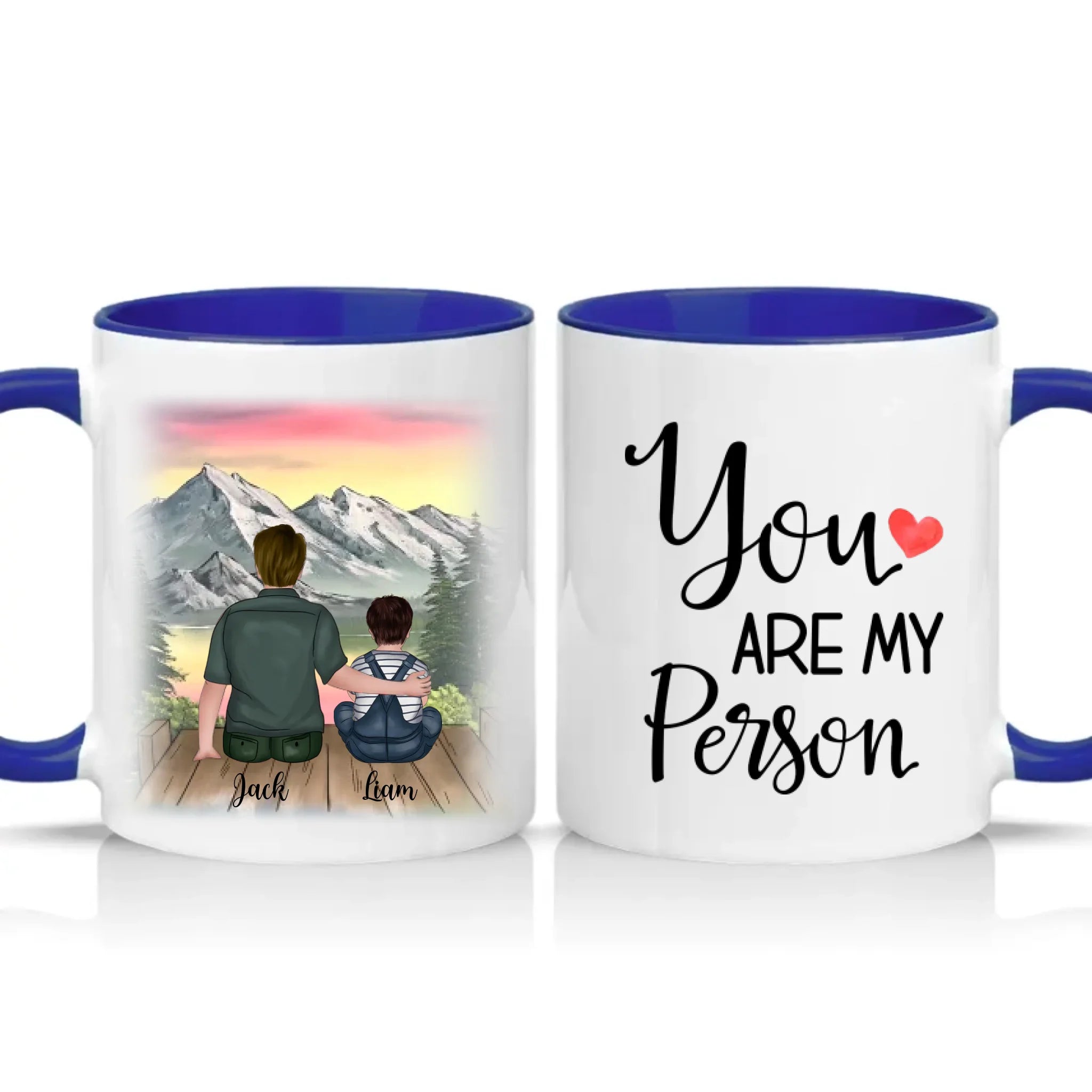 Two Tone 11oz Mug Dark Blue