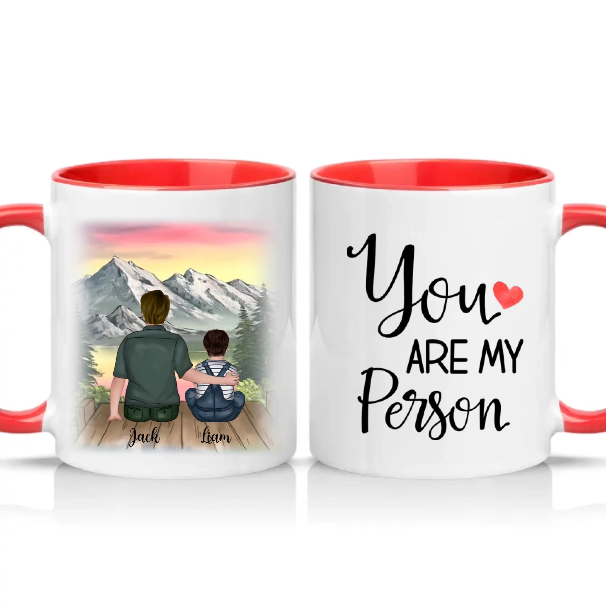 Two Tone 11oz Mug Red