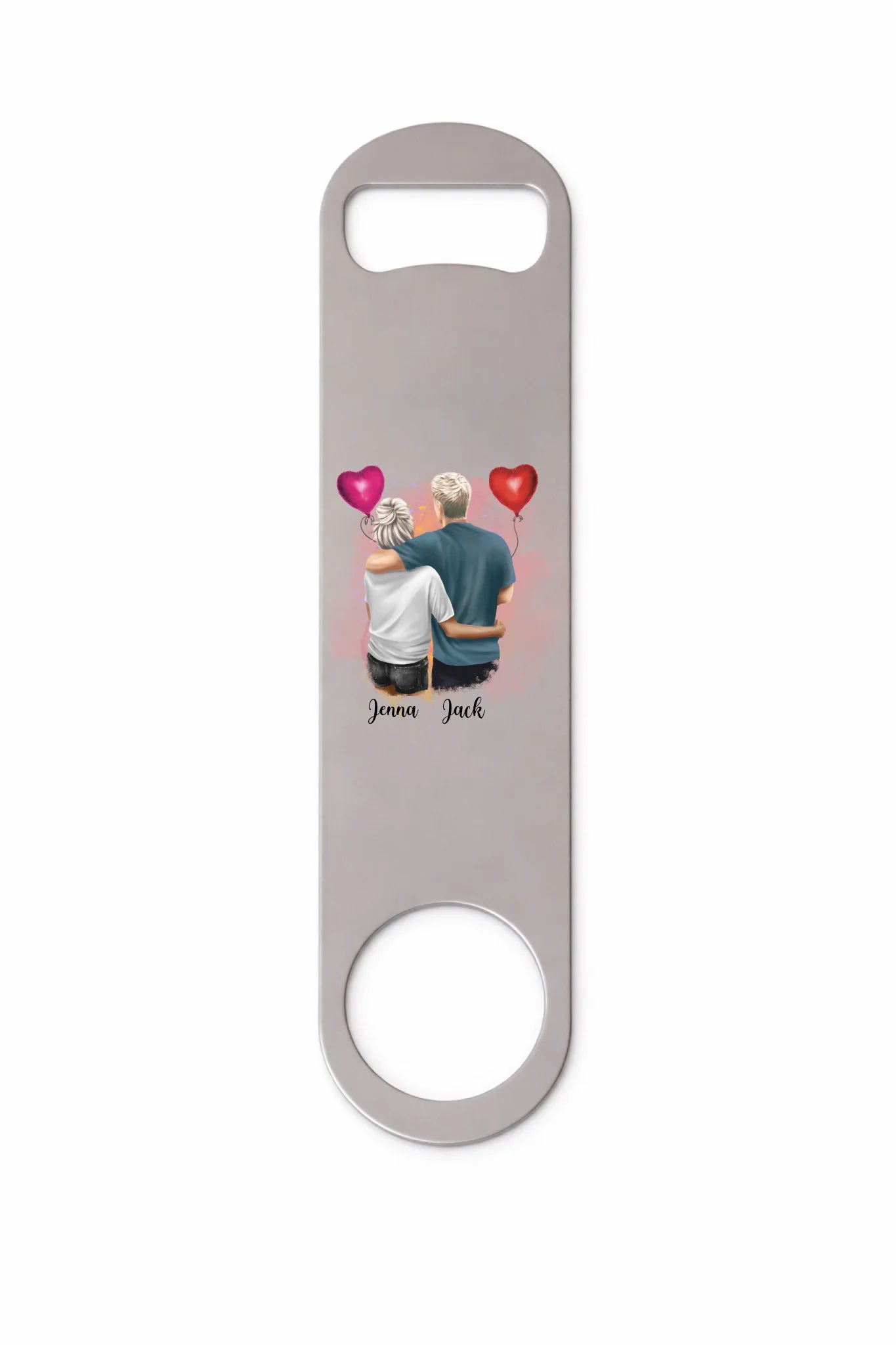 Dye Sub Bottle Opener Long Metal Brushed