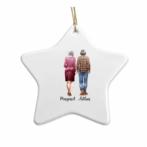 Blank white star ornament with twine